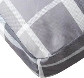 vidaXL Μαξιλάρια Παλέτας 2 τεμ. Γκρι Καρό Υφασμάτινα