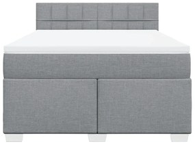 vidaXL Κρεβάτι Boxspring με Στρώμα Αν. Πράσινο 160x200εκ Υφασμάτινο