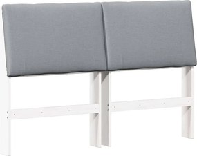 vidaXL Ταπετσαρισμένο κεφαλάρι Ανοιχτό γκρι 160 cm