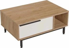 Τραπεζάκι Σαλονιού Φυσικό / Λευκό CIDUFLE 90x60x37.6