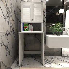 Stewehome Ντουλάπι Πλυντηρίου Λευκό MDF με Αποθηκευτικό Χώρο 65x170x170 cm