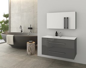 Drop Torino 90 Anthracite - Πάγκος με Νιπτήρα &amp; Κρυφοντούλαπο