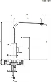 Armando Vicario Kubo 35510 Chrome - Μπαταρία Κουζίνας