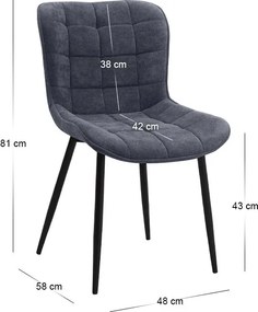 Σετ τραπεζαρία 5τμχ Rubes - Chiara Megapap χρώμα λευκό - ανθρακί Ø100x78εκ.