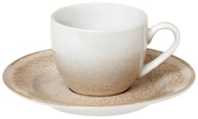 Φλυτζάνι Καφέ Με Πιατάκι Mars 25.097.17 110ml Beige Cryspo Trio Κεραμικό