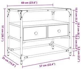 ΈΠΙΠΛΟ ΤΗΛΕΟΡΑΣΗΣ ΓΥΑΛ ΕΠΙΦΑΝΕΙΑ ΜΑΥΡΟ 60X35X51 ΕΚ ΕΠ ΞΥΛΟ 846054