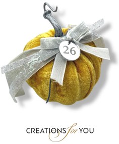 Κολοκύθα Κίτρινο μουσταρδί βελούδινη μεσαία - Ασημί