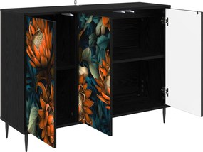 vidaXL Πλαϊνό γραφείο LOCHEM Μαύρη Δρυς 102 x 33 x 76 εκ.
