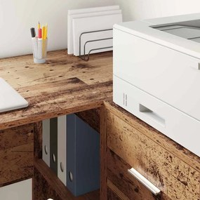 vidaXL Πλαϊνό γραφείο με συρτάρι Παλιό ξύλο 38 x 34 x 75 εκ