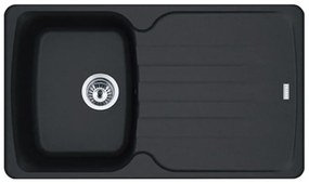Franke Antea AZG 611-86 Matt Black Γρανιτένιος Νεροχύτης 45cm