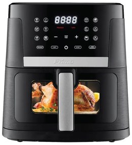 Primo PRAF-40423 Φριτέζα Αέρος Digital 7.5L 1800W με παράθυρο Μαύρη/Inox