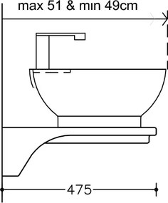 Diamante Ø41 - Επιτραπέζιος νιπτήρας μπανιου - Κεραμιδι