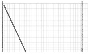 vidaXL Euro Fence με 7 Πόδια με Φλάντζα 1.4x10 μ Γαλβανισμένο Ατσάλι