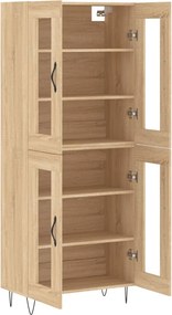 vidaXL Ντουλάπι Sonoma δρυς 69,5 x 34 x 180 εκ. από Επεξεργασμένο Ξύλο