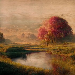 Quite Landscape πίνακας διακόσμησης 29 x 29 x 0,60 εκ (21364) - MDF - 21364