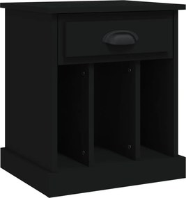 vidaXL Κομοδίνο Μαύρο 43x36x50 εκ.