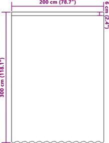 vidaXL Κουρτίνα Δαντέλας με κουρτίνες Λευκό 300 x 200 cm Πολυεστέρας