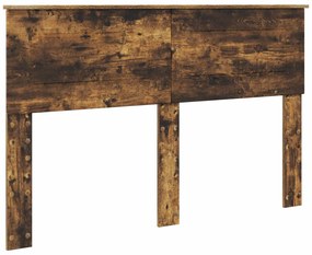 vidaXL Σκελετός Κρεβατιού με κεφαλάρι Καπνιστό Δρύς 150 x 200 cm