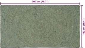 vidaXL Χαλιά χώρου Λαδί 100 x 200 cm Γιούτα