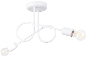 Φωτιστικό οροφής LOOP 2 λευκό ατσάλι/2xmax 15W LED