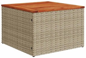 vidaXL Σετ Καναπέ Κήπου με μαξιλάρι 7 pcs Μπεζ Πολυ ράταν