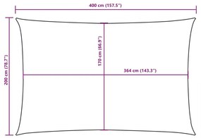 Πανί Σκίασης Ορθογώνιο Καφέ 2 x 4 μ. από Ύφασμα Oxford - Καφέ