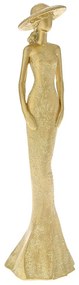 Διακοσμητική Επιτραπέζια Κοπέλα Polyresin Χρυσή 9x8x30εκ. iliadis 81938