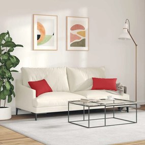vidaXL Μαξιλάρι Καναπέ 2 pcs Κόκκινο 50 x 30 cm ύφασμα