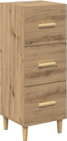 vidaXL Πλαϊνό γραφείο με συρτάρι artisan δρυς 34,5 x 34 x 90 εκ.
