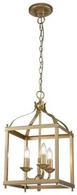 Κρεμαστό Φωτιστικό Οροφής 3xE14 Φανάρι Larkin Elstead Lighting-KL-LARKIN-P-M-PNBR-Ορείχαλκος KL-LARKIN-P-M-PNBR