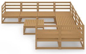 vidaXL Σαλόνι Κήπου 9 Τεμαχίων από Μασίφ Ξύλο Πεύκου