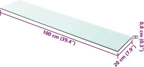 vidaXL Ράφια Πάνελ 2 τεμ. Διάφανα 100 x 20 εκ. Γυάλινα