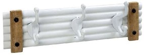 Κρεμάστρα Τοίχου 3 Θέσεων ICY304 40x8,3x12,5cm White Espiel Metal,Wood