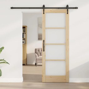 vidaXL Συρόμενη Πόρτα Φυσικό 73,5 x 198,5 εκ.