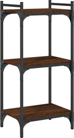 vidaXL Βιβλιοθήκη 3 Επιπέδων Καφέ Δρυς 40 x 30 x 86 εκ. Επεξεργ. Ξύλο