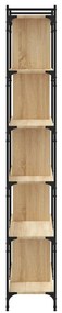 vidaXL Βιβλιοθήκη 6 Επιπέδων Sonoma Δρυς 76 x 32 x 192 εκ. Επεξ. Ξύλο