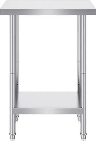 VEVOR Stainless Steel Work Prep Table Commercial Worktable Food Prep 24x18x34in