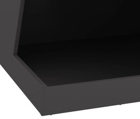 vidaXL Τζάκι με Αποθήκευση Ξύλων - Μαύρο 50 x 50 x 100 εκ - Ατσάλι