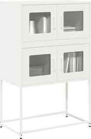 vidaXL Highboard Λευκό 68x39x107 cm Ατσάλι