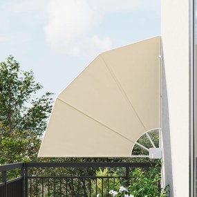 vidaXL Αδιάφανο σκίαστρο μπαλκονιού Μπεζ 115 x 115 εκ ύφασμα