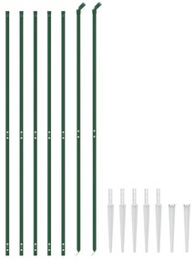 vidaXL Συρματόπλεγμα Περίφραξης Πράσινο 1,4 x 10 μ. με Καρφωτές Βάσεις