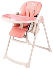 Καρεκλάκι Φαγητού Αναδιπλούμενο E-208 56x80x103cm Pink Wisesonle Metal, Fabric