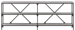 Τραπέζι Κονσόλα Γκρι Sonoma 200x30x75 εκ. Επεξ. Ξύλο + Σίδηρος - Γκρι