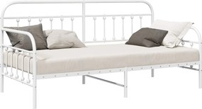 vidaXL Σκελετός κρεβατιού ημέρας Λευκό 100 x 200 cm