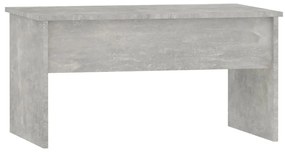 Τραπεζάκι Σαλονιού Γκρι Σκυρ. 80x50,5x41,5 εκ. Επεξεργ. Ξύλο - Γκρι