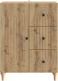 vidaXL Πλαϊνό γραφείο Artisan Δρυς 66 x 34,5 x 90 εκ