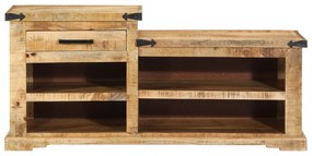 vidaXL Πάγκος για Παπούτσια 110x35x50 cm Μασίφ Ξύλο Μάνγκο