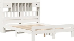 vidaXL Κρεβάτι Βιβλιοθήκη Χωρίς Στρώμα 140x200 εκ Μασίφ Ξύλο Πεύκο