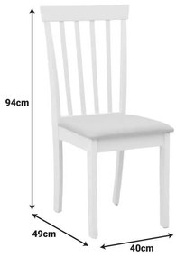 Καρέκλα Houston pakoworld σε λευκή απόχρωση 40x49x94εκ