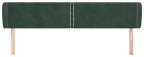 Κεφαλάρι με Πτερύγια Σκούρο Πράσινο 203x23x78/88 εκ. Βελούδινο 3117073